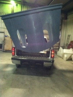 Hay Bonnet loaded in truck bed